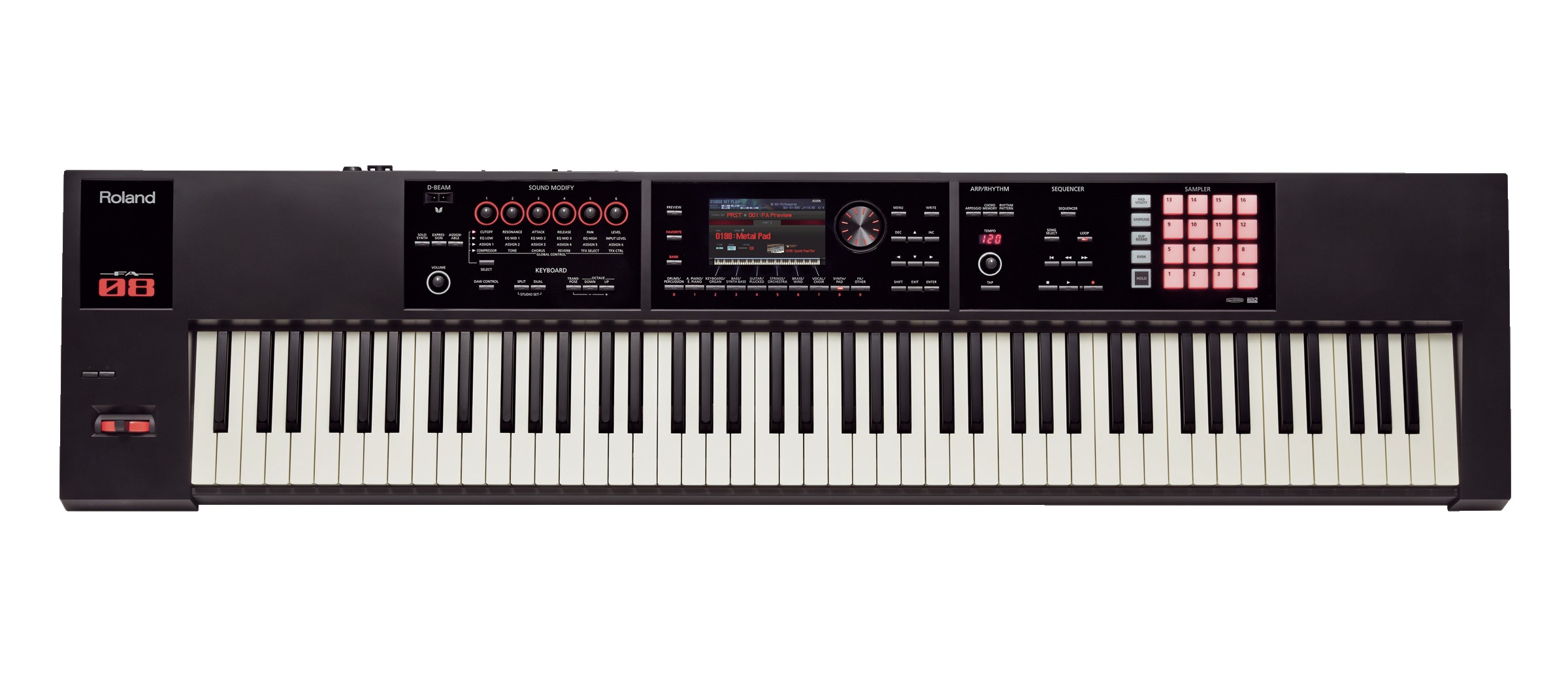 Claviers & Pianos - WORKSTATIONS - ROLAND - FA-08 - Royez Musik
